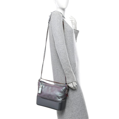Chanel Iridescent Lambskin Calfskin Quilted Medium Gabrielle Hobo Light Purple 2 of 10