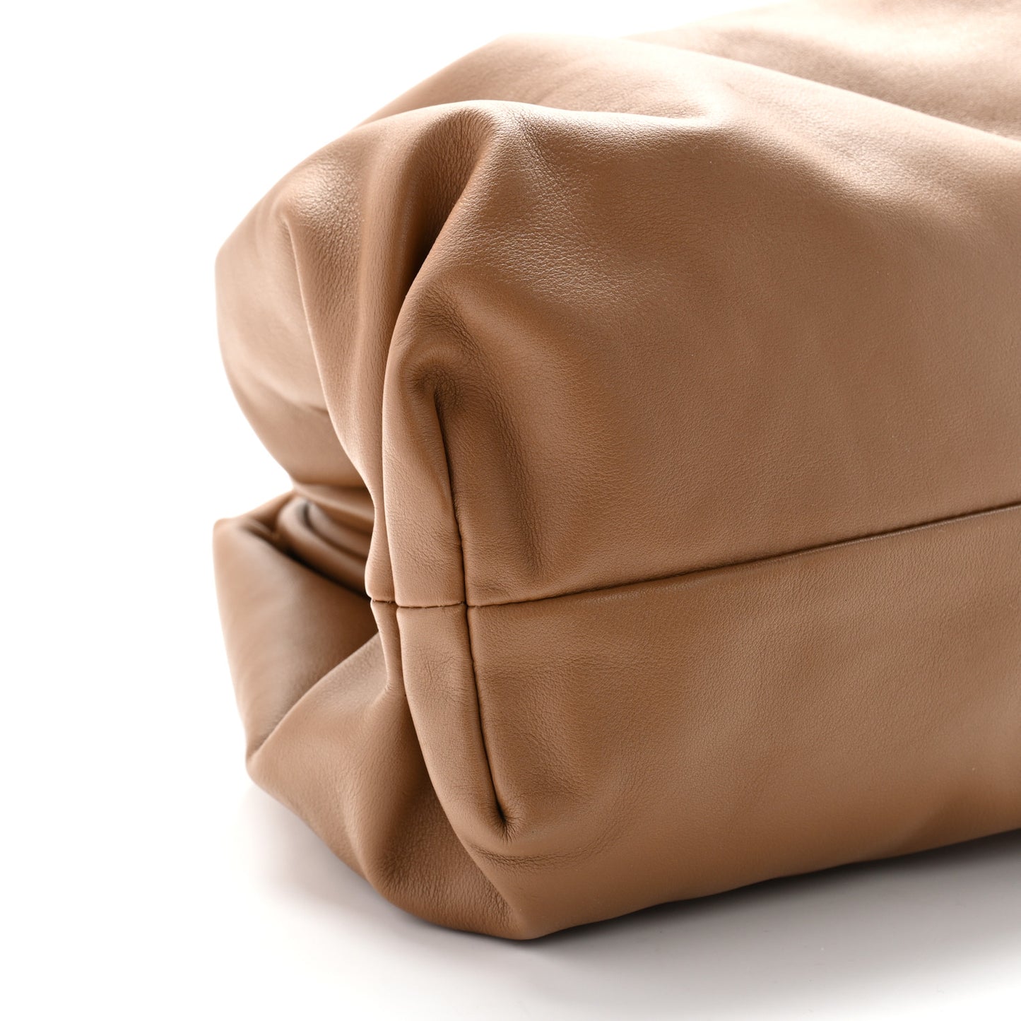 Smooth Butter Calf The Pouch Oversized Clutch Cammello