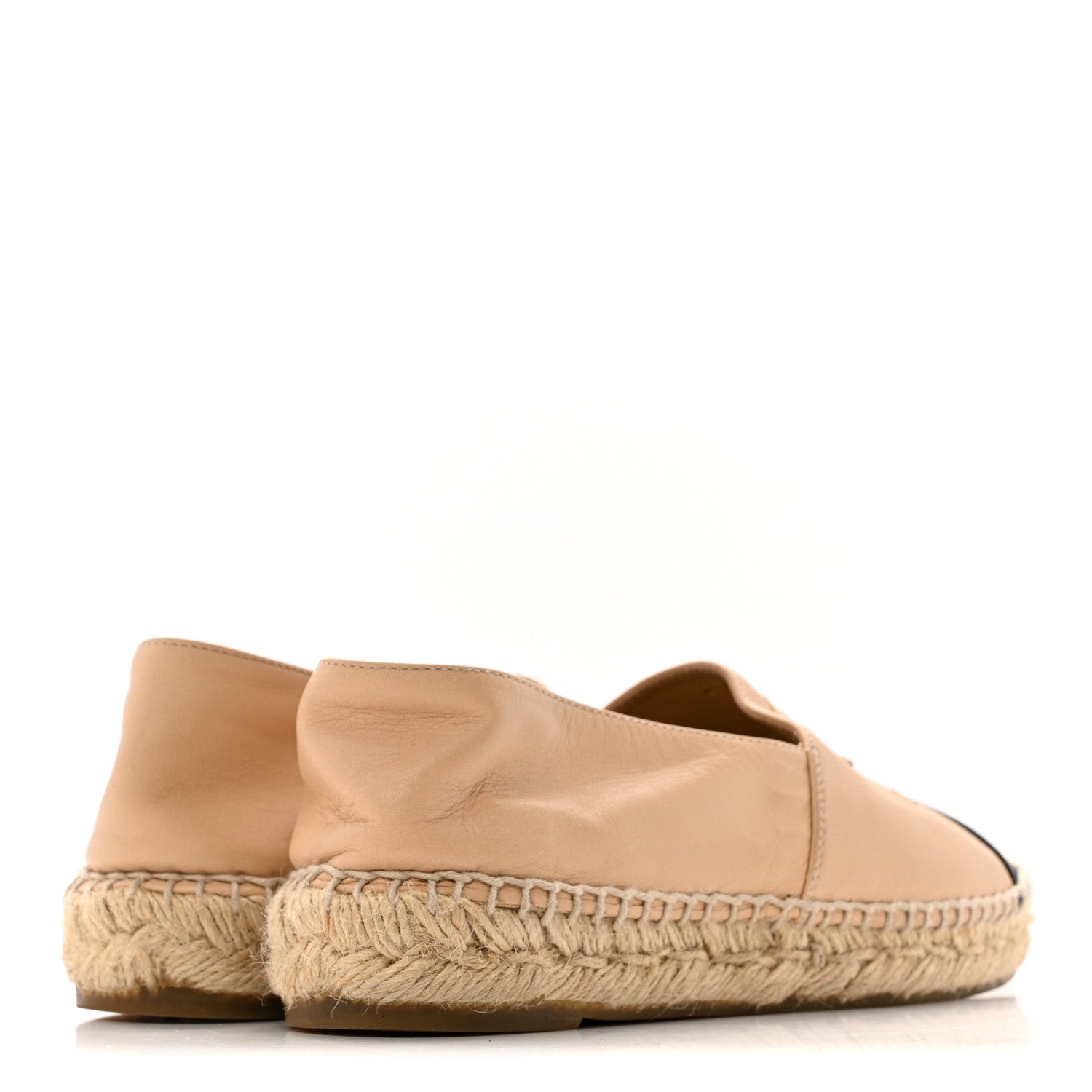 Chanel Lambskin CC Espadrilles 36 Beige Black 5 of 14