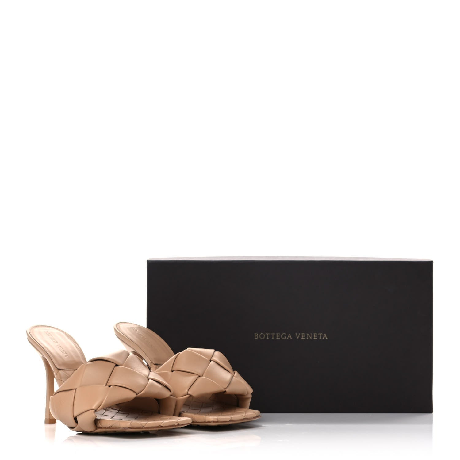 Bottega Veneta Nappa Maxi Intrecciato Lido Mule Sandals 39.5 Cipria 8 of 8