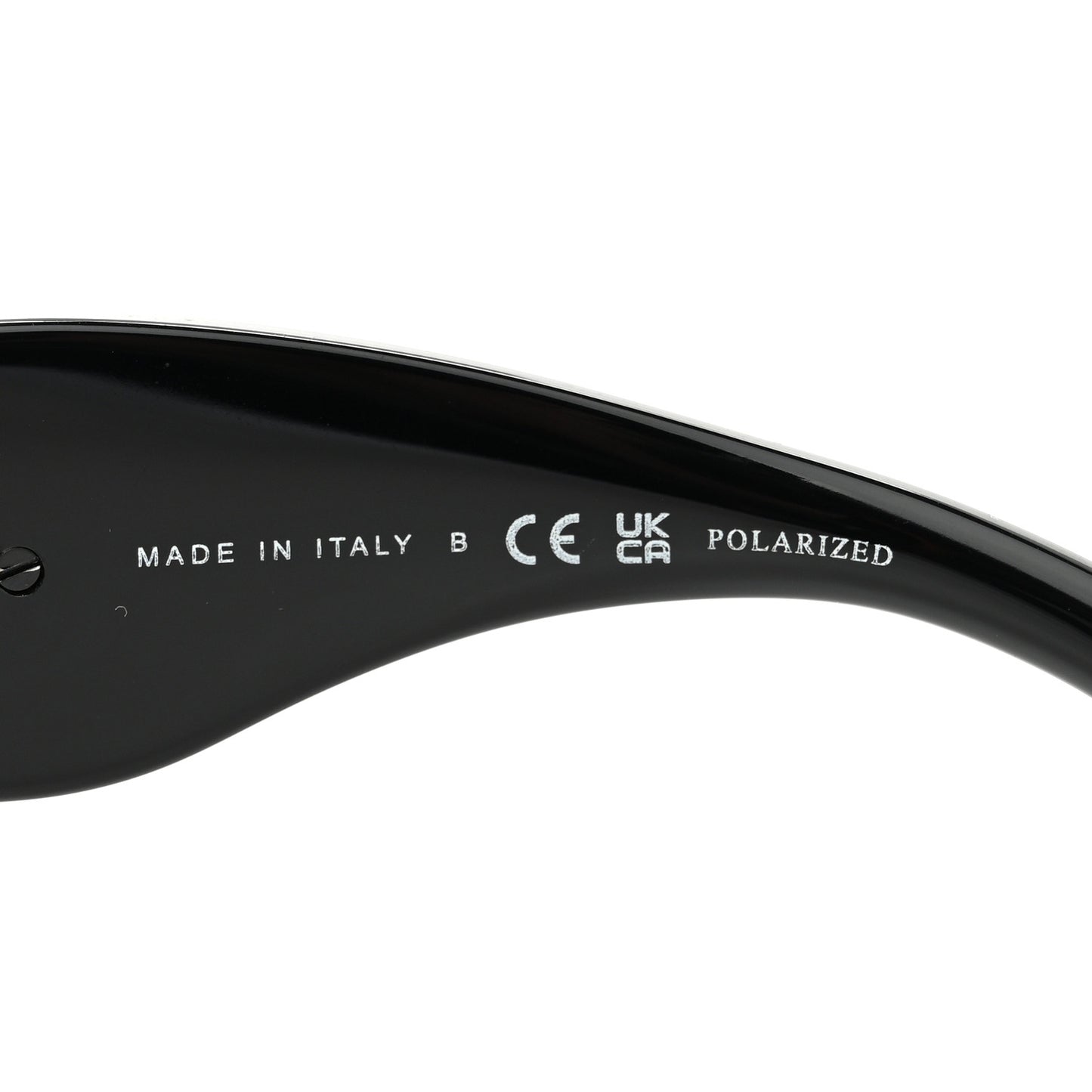 Acetate Calfskin Polarized Square Sunglasses 5473-Q Black