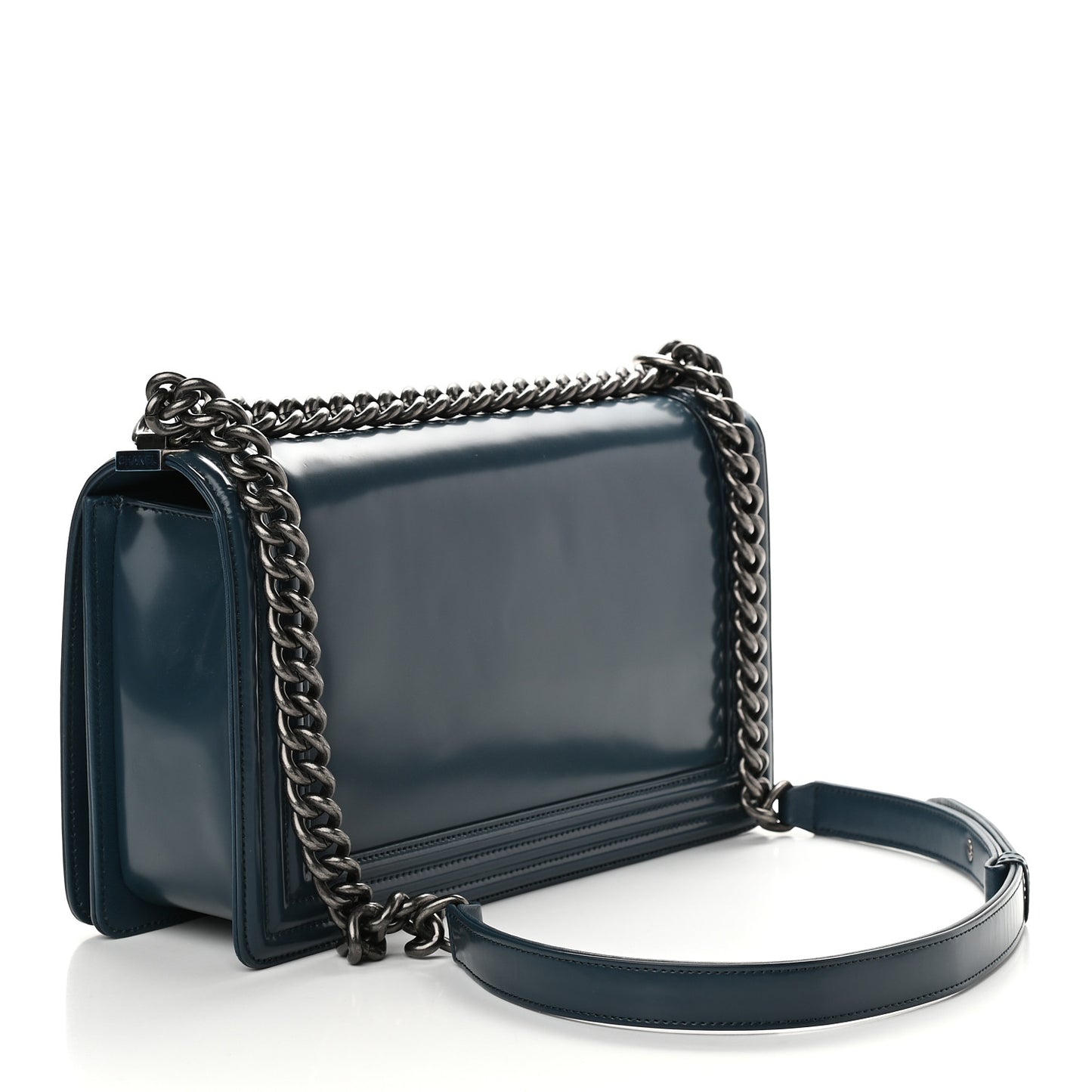 Calfskin New Medium Boy Flap Blue