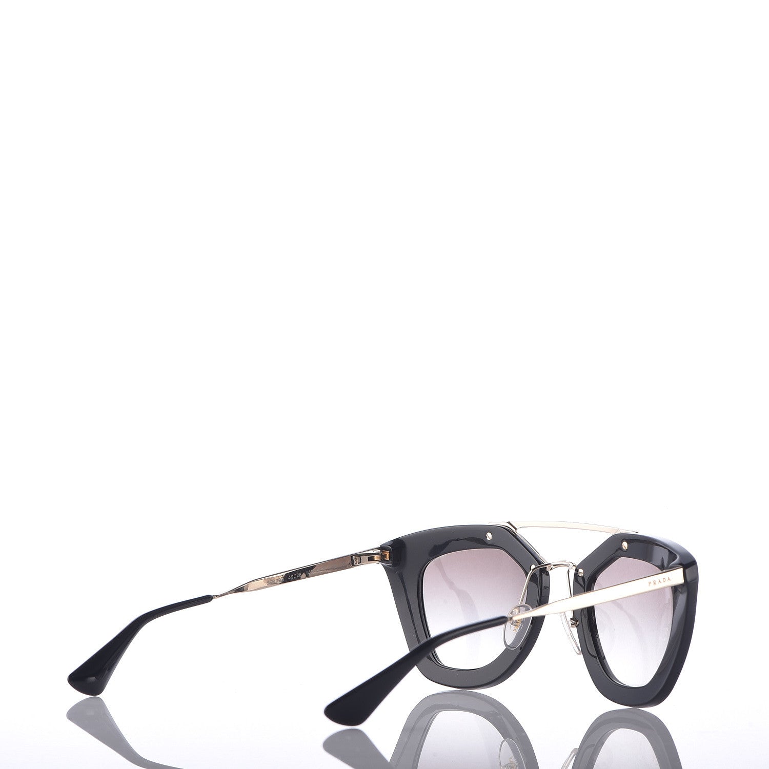 Prada Acetate Cinema Sunglasses SPR 09Q Black 4 of 6