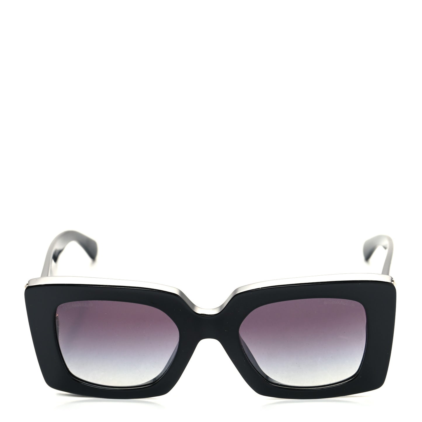 Acetate Pearl Rectangle Sunglasses 5480-H-A Black