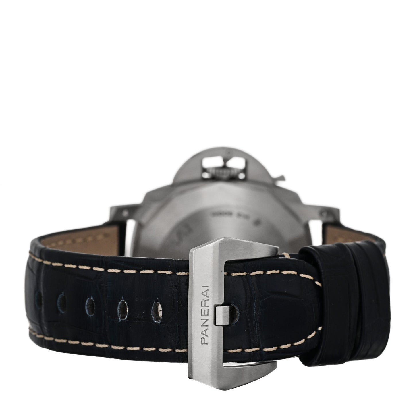 Stainless Steel Alligator 44mm Luminor Marina Automatic Watch Blue PAM01313