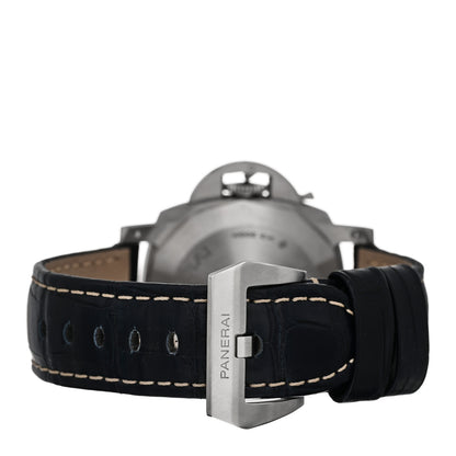 Panerai Stainless Steel Alligator 44mm Luminor Marina Automatic Watch Blue PAM01313 3 of 5