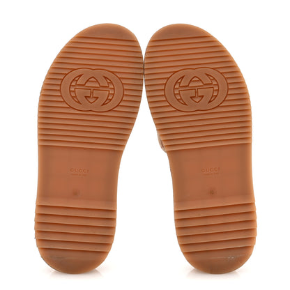 Gucci Canvas GG Monogram Angelina Platform Slide Sandals 40 Beige Ruggine 6 of 10