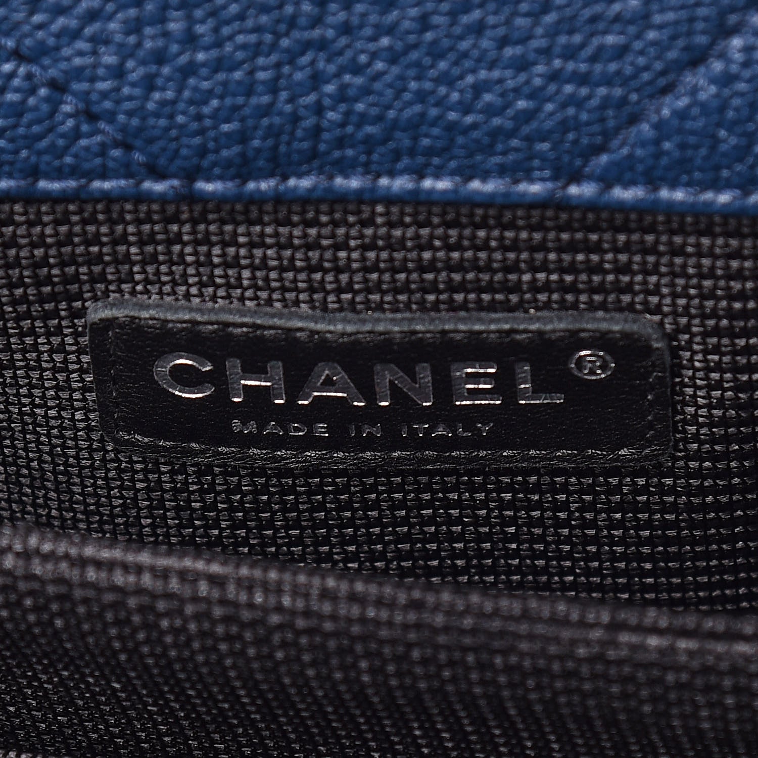 Chanel Calfskin Chevron Quilted XXL Travel Flap Bag Blue 9 of 10