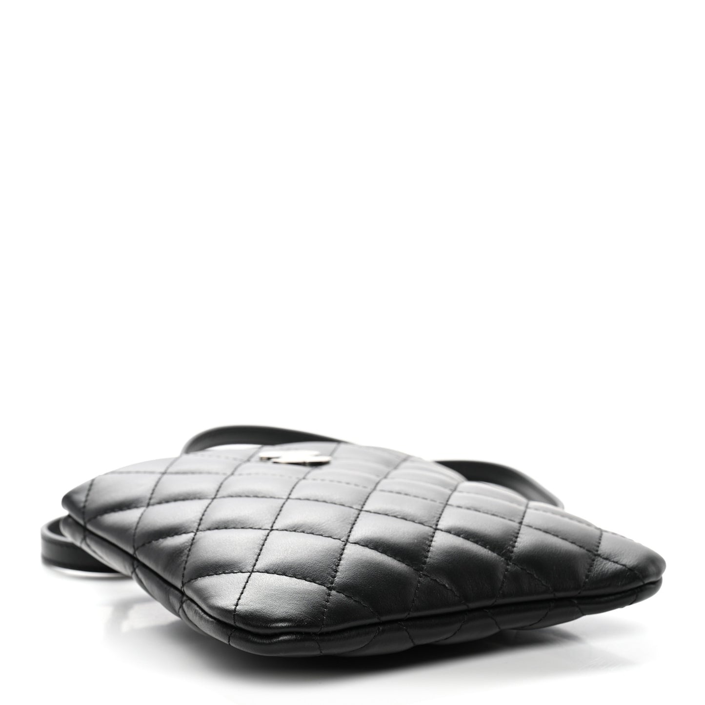 Lambskin Quilted Crossbody Bag Black