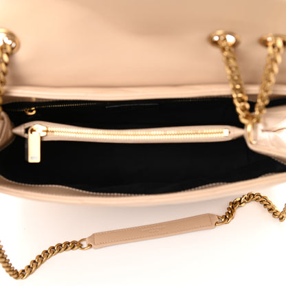Saint Laurent Calfskin Y Quilted Monogram Medium Loulou Chain Satchel Nude Power 4 of 9