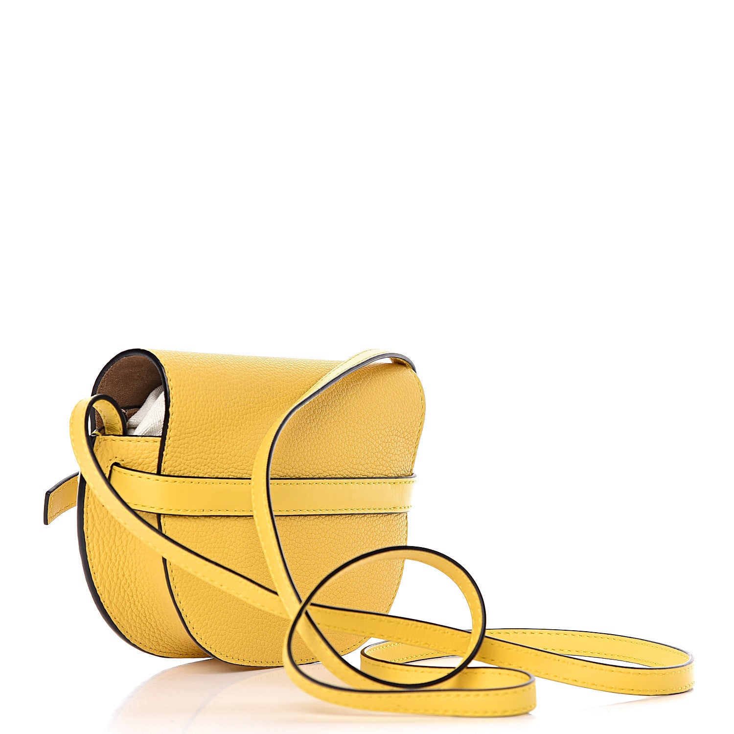 Loewe Grained Calfskin Mini Gate Crossbody Bag Yellow 3 of 9