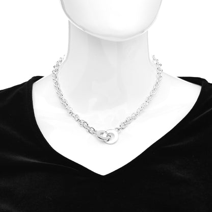 Tiffany Sterling Silver 1837 Circle Clasp Necklace 2 of 4