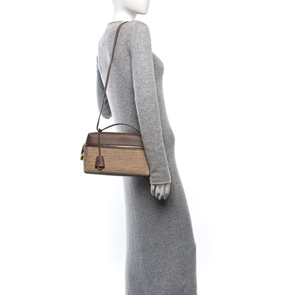 Loro Piana Calfskin Cotton Linen L27 Extra Pocket Bag Natural Light Beige 3 of 10