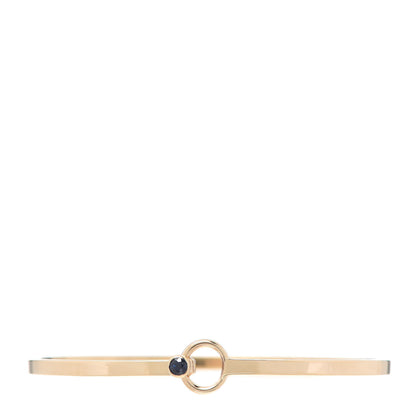 Tiffany 14K Yellow Gold Blue Sapphire Hook Eye Bangle Bracelet 1 of 5