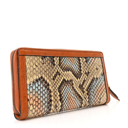 Gucci Snakeskin Ostrich Diana Continental Wallet Butter Ivory Paradise Cloud Natural Gold 3 of 10