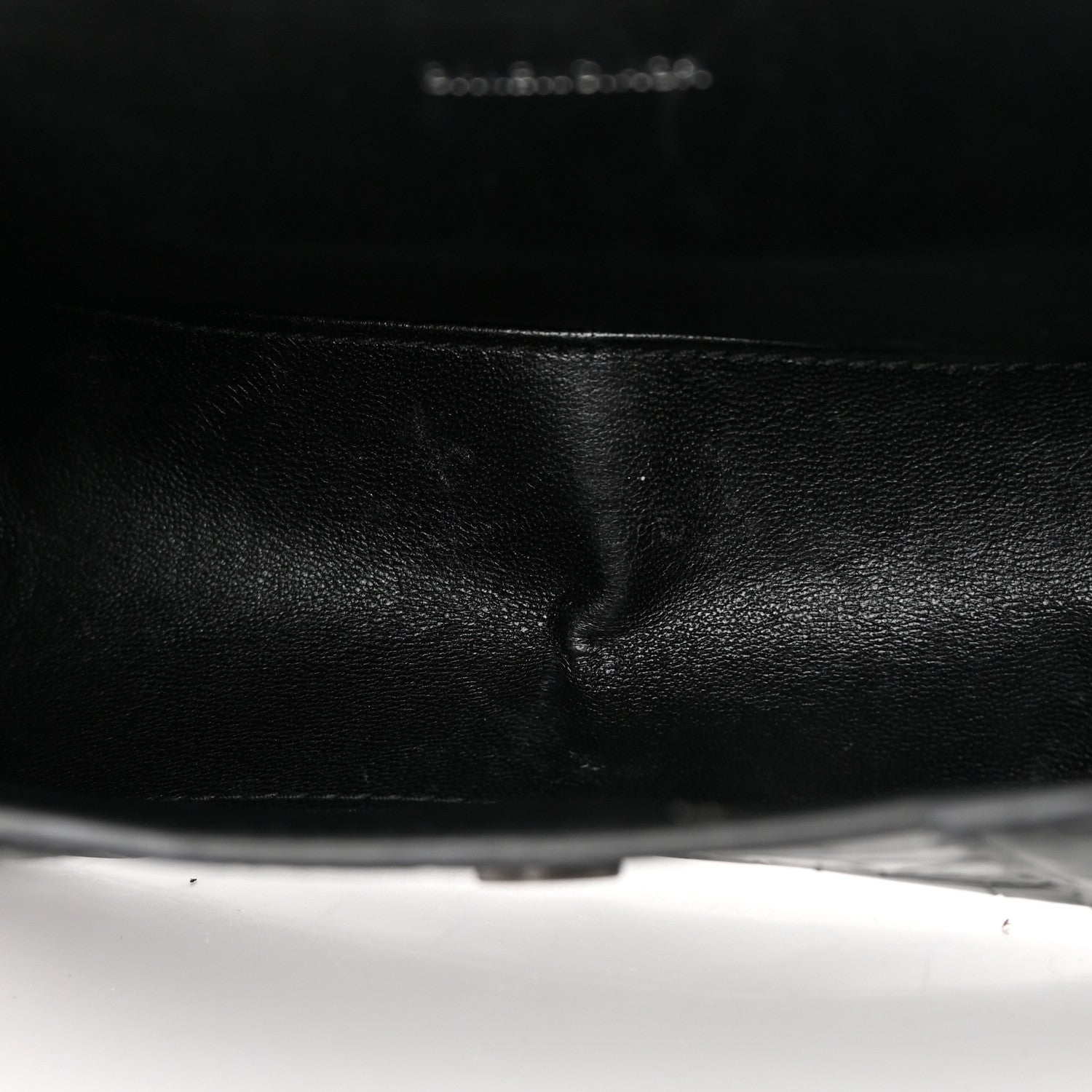 Balenciaga Shiny Calfskin Monochrome Crocodile Embossed Hourglass Top Handle Bag XS Black 12 of 25