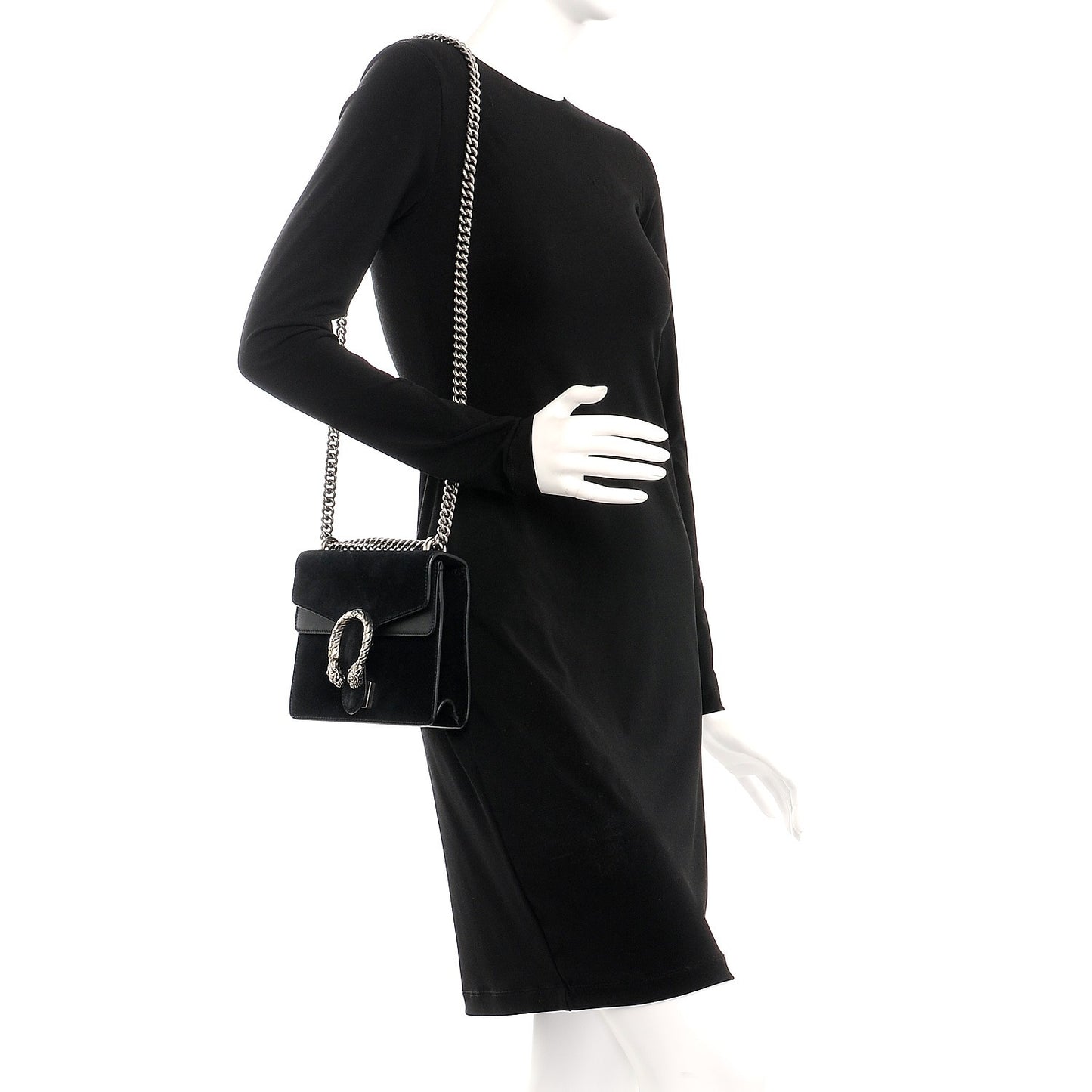 Suede Mini Dionysus Shoulder Bag Black