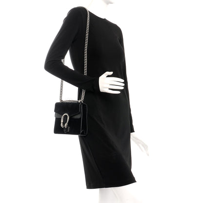Gucci Suede Mini Dionysus Shoulder Bag Black 2 of 8