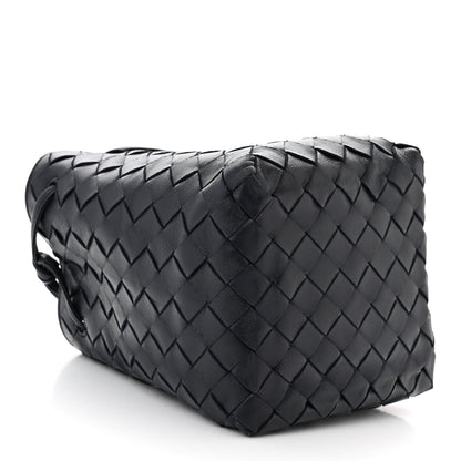 Bottega Veneta Nappa Intrecciato Small Drawstring Bucket Bag Navy 4 of 9