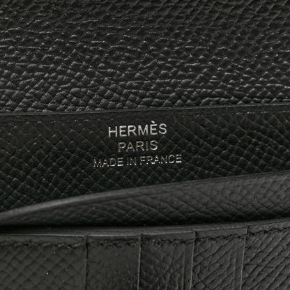 Hermes Epsom Bearn Compact Wallet Black 6 of 6