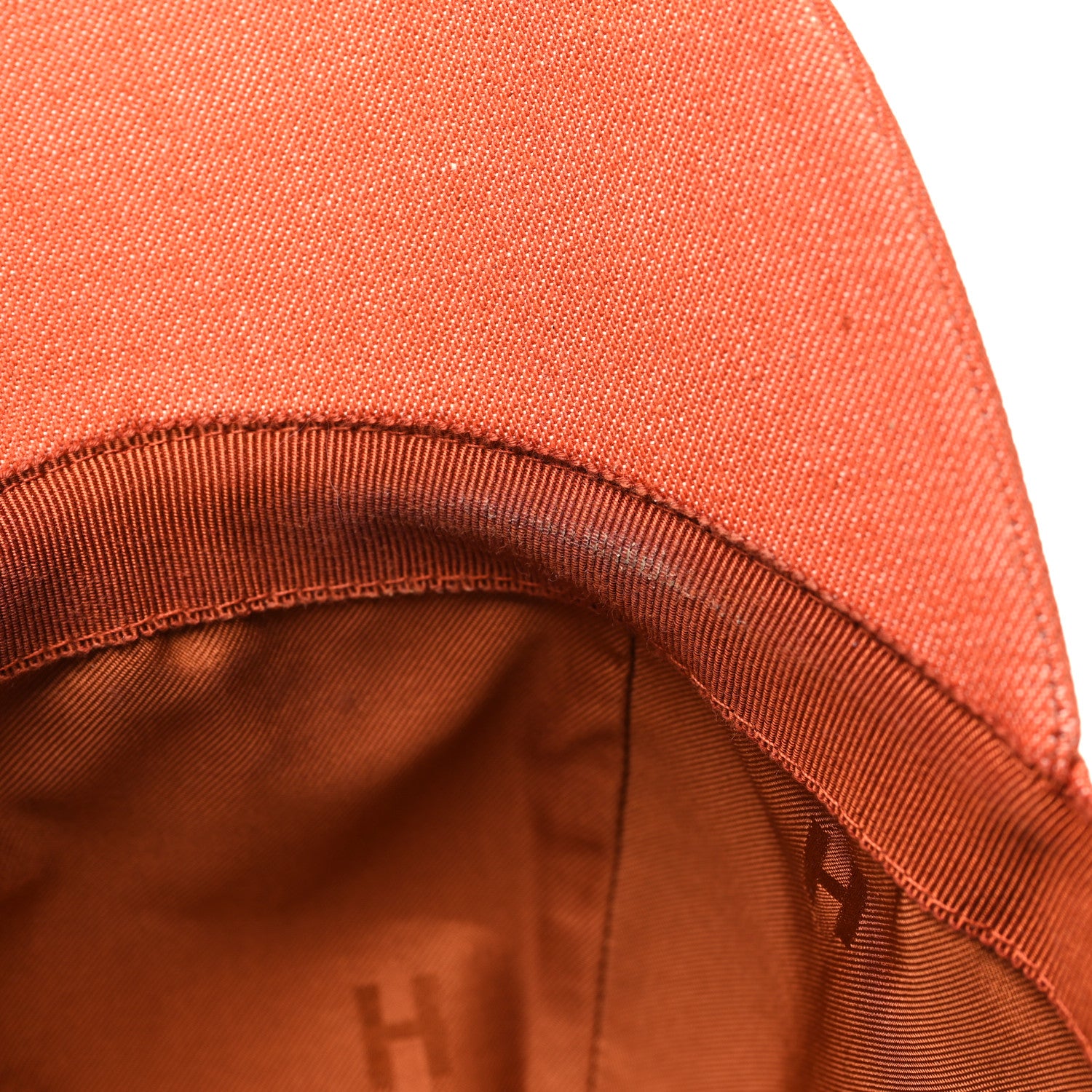 Hermes Cotton Davis H Primavera Hat 58 Orange 8 of 9