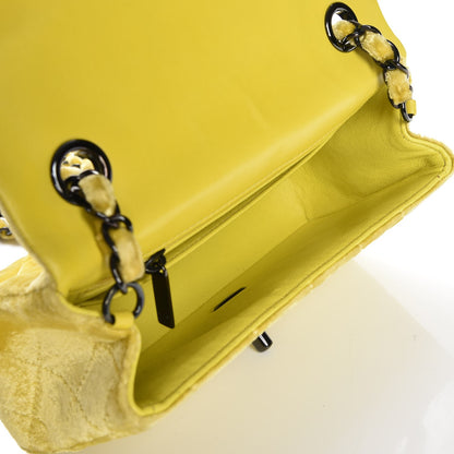 Chanel Velvet Quilted Mini Rectangular Flap Yellow 5 of 7