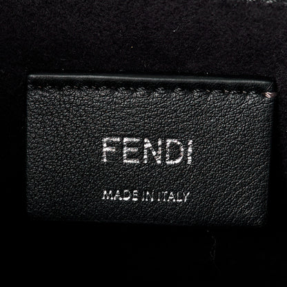 Fendi Vitello Century Snakeskin Studded Kan I Shoulder Bag Black Multicolor 6 of 10