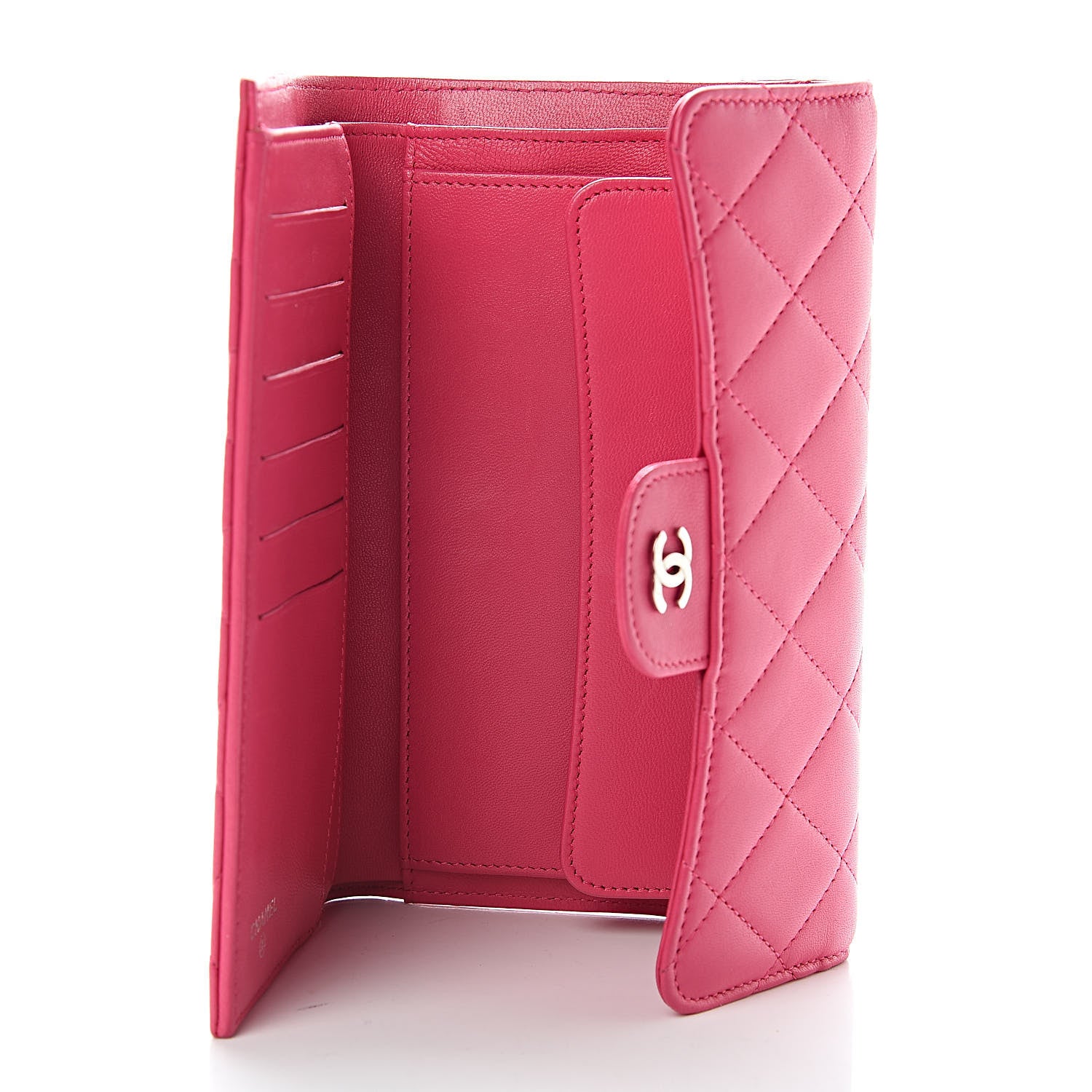 Chanel Lambskin Quilted Large Flap Wallet Pink 5 of 8