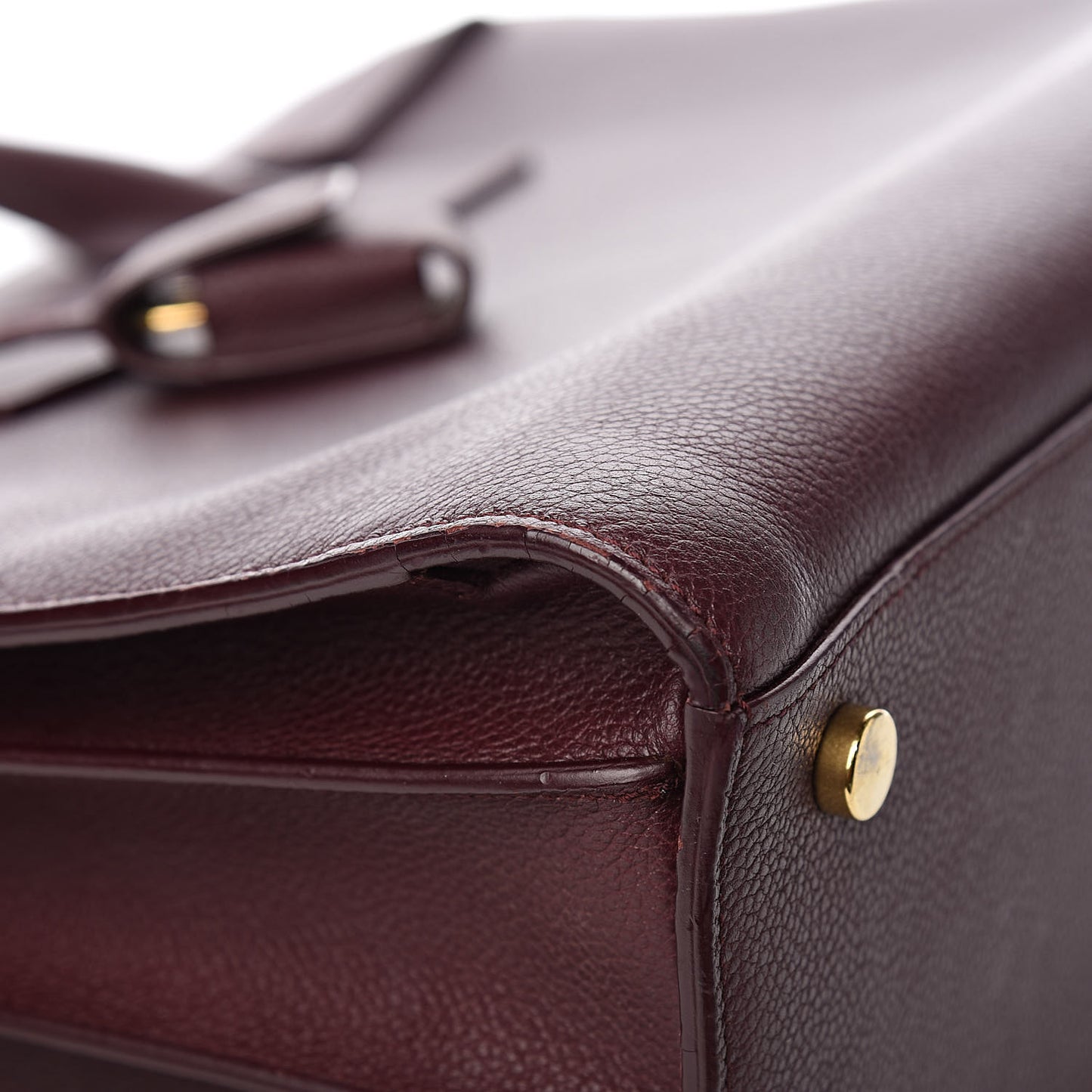 Grained Calfskin Small Classic Sac De Jour Bordeaux