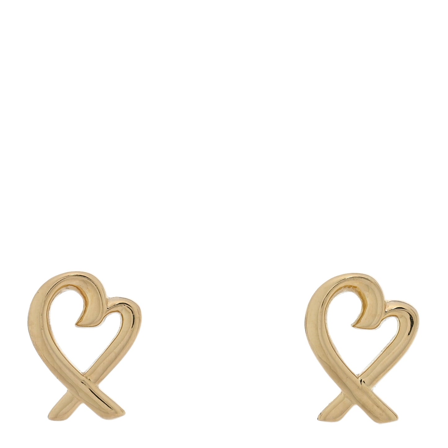 18K Yellow Gold Mini Paloma Picasso Loving Heart Earrings