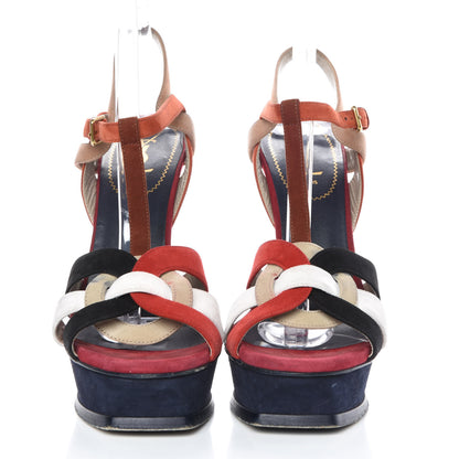 Saint Laurent Suede Tribute 105 Platform Sandals 40 Multicolor 2 of 12