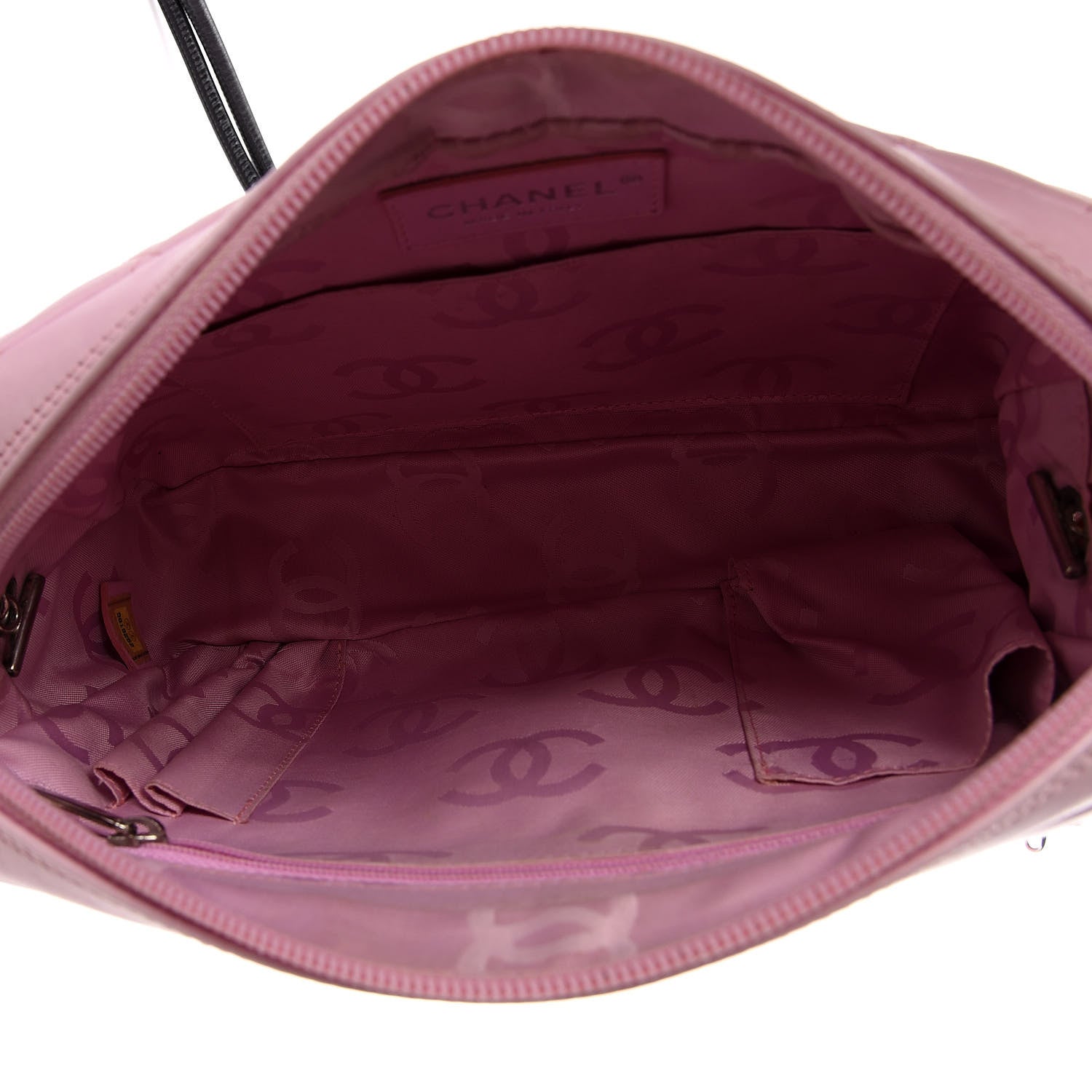 Chanel Calfskin Quilted Cambon Camera Case Pink Black 4 of 9