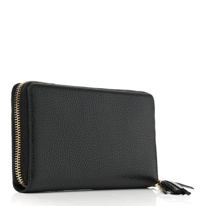 Gucci Pebbled Calfskin Soho Zip Around Wallet Black 3 of 7