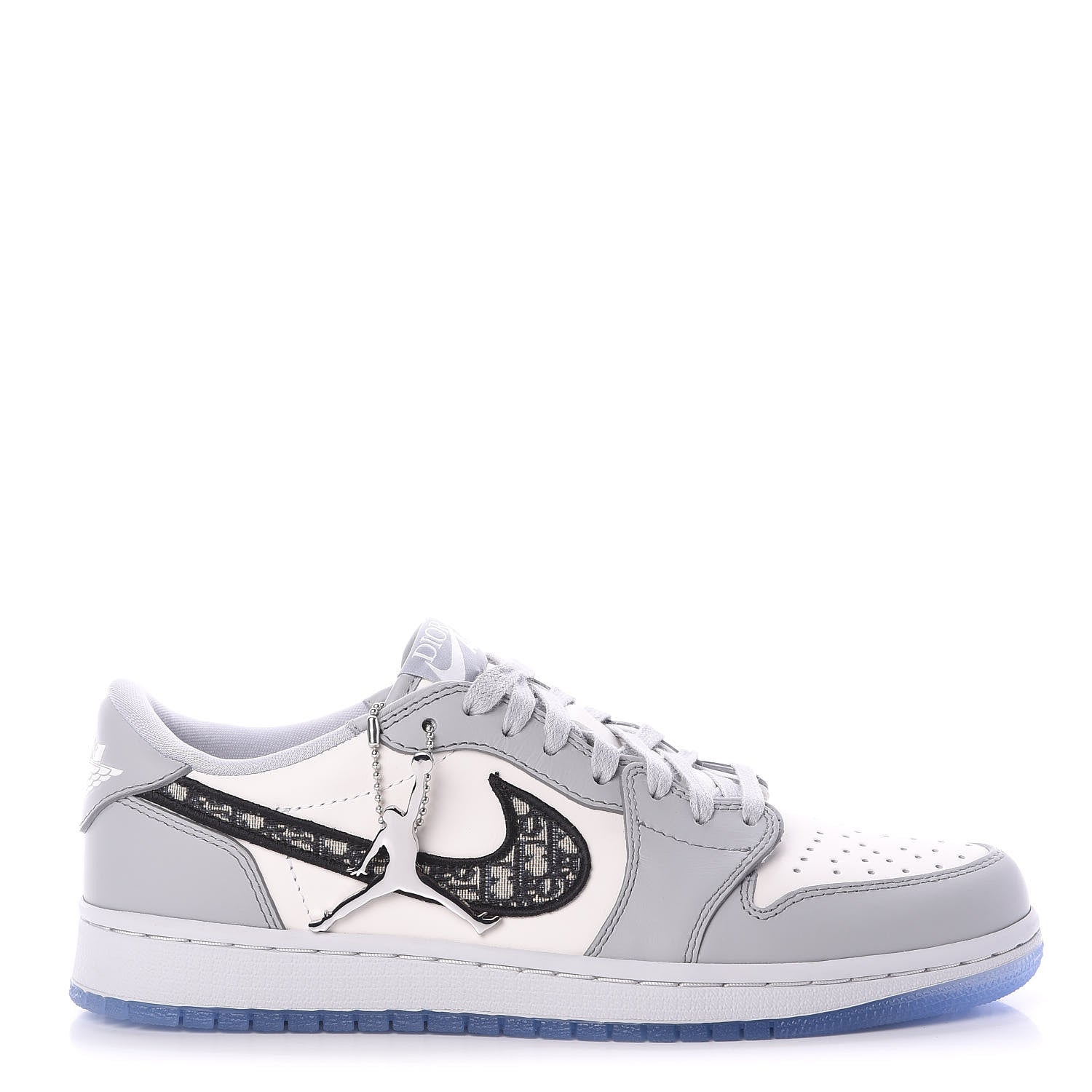 Christian Dior X NIKE AIR JORDAN Calfskin Mens Oblique Low Sneakers 40 Beige White 1 of 12