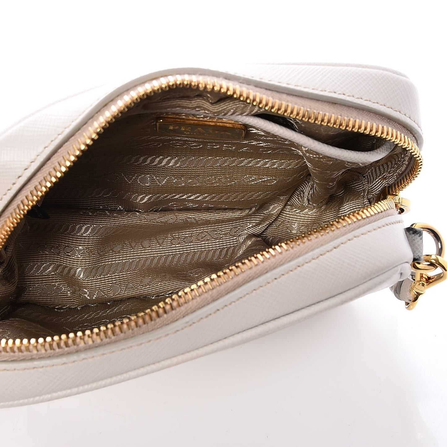 Saffiano Mini Camera Crossbody White
