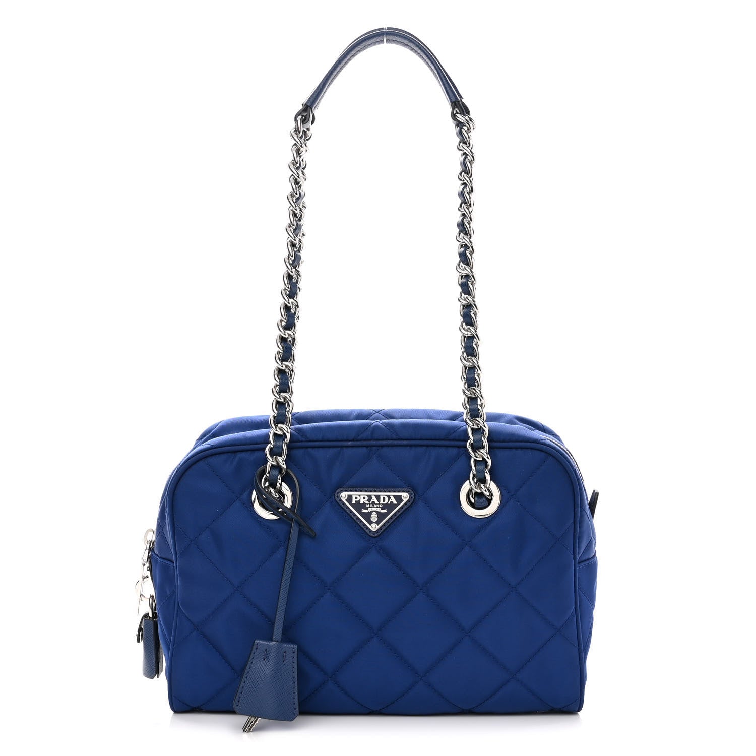 Prada Nylon Tessuto Impuntu Quilted Shoulder Bag Bluette 1 of 11