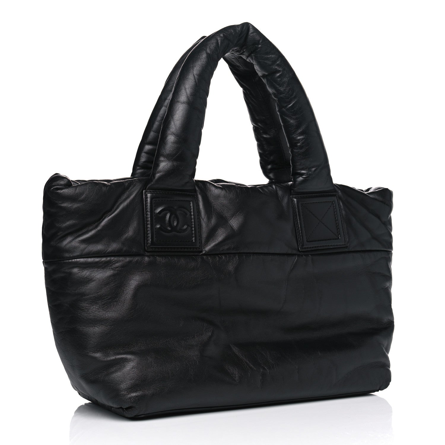 Chanel Lambskin Quilted Small Coco Cocoon Reversible Tote Black 2 of 4