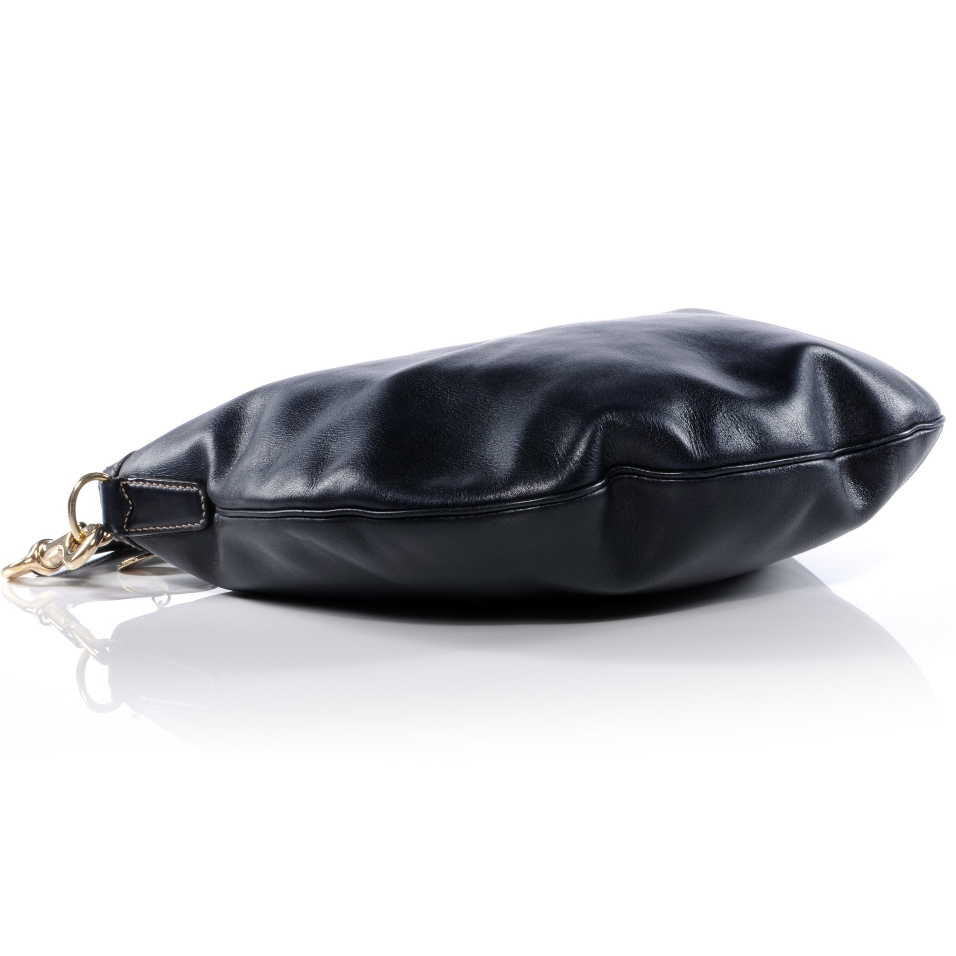 Gucci Leather Web Strap Hobo Navy 4 of 8