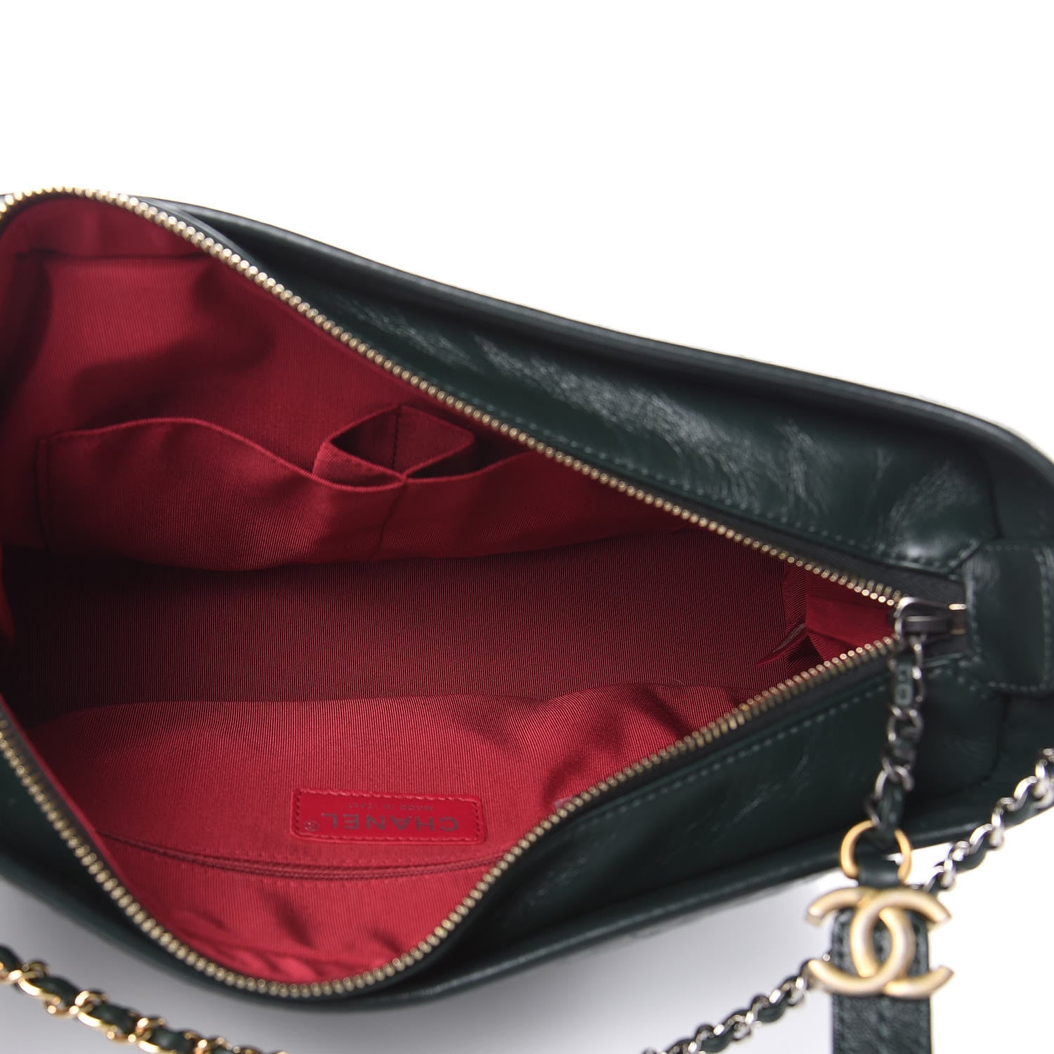 Chanel Aged Calfskin Quilted Medium Gabrielle Hobo Green 5 of 9