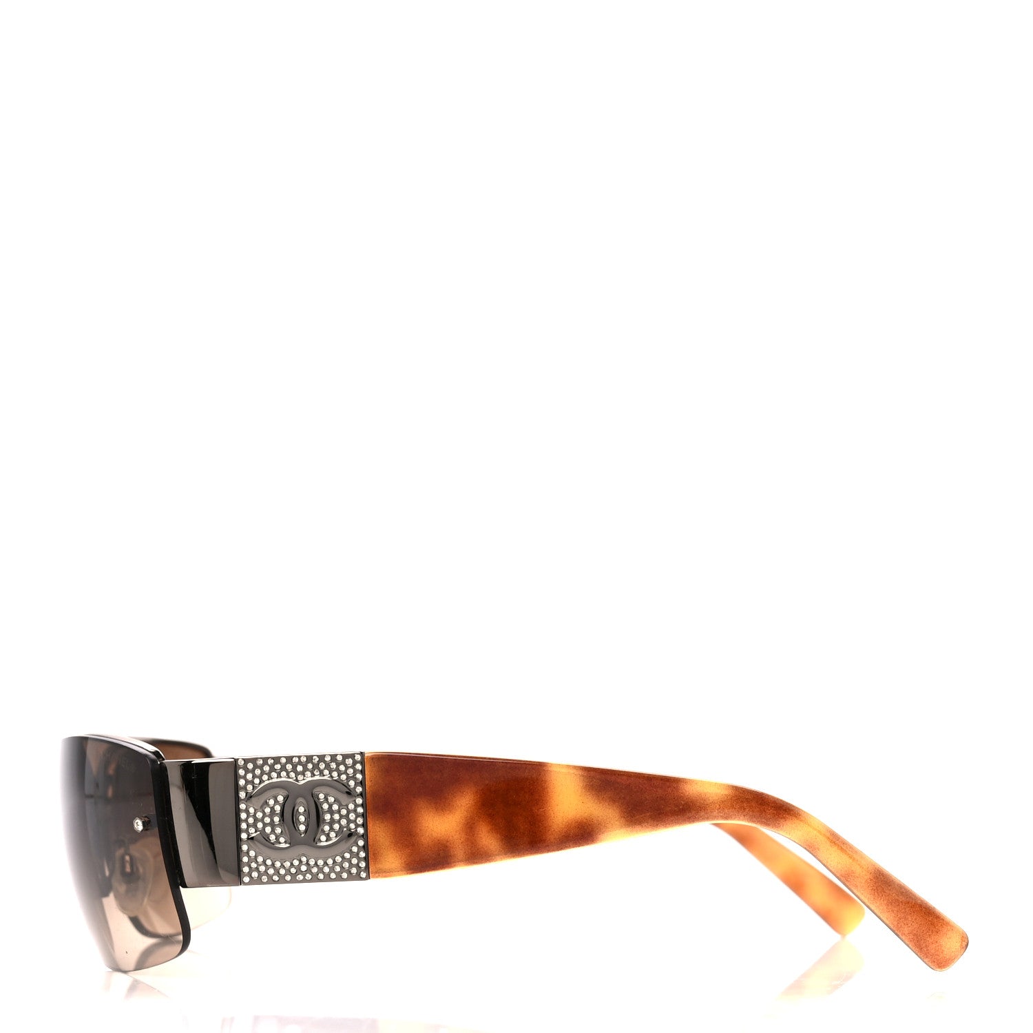 Chanel Crystal CC Sunglasses 4117-B Tortoise 3 of 7