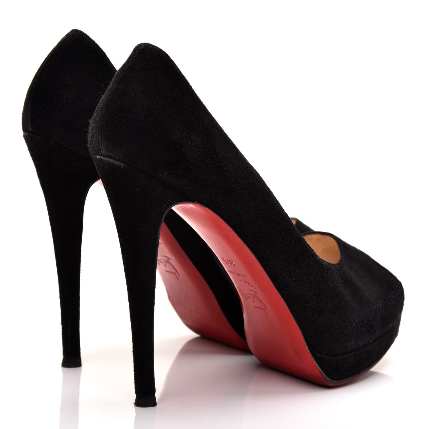 Christian Louboutin Suede Palais Royal 140 Pumps 39.5 Black 4 of 7