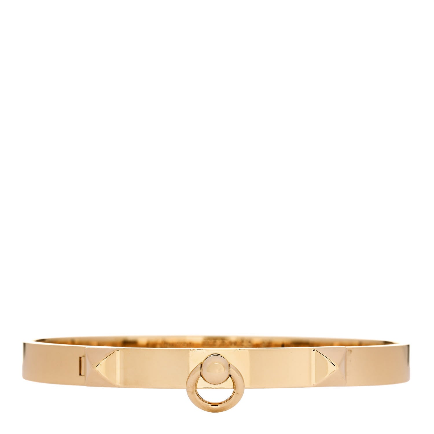 Hermes 18K Yellow Gold PM Collier De Chien Bracelet ST 1 of 3