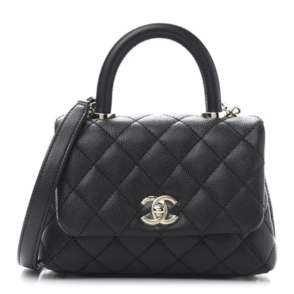 Chanel Caviar Quilted Extra Mini Coco Handle Flap Black 1 of 10