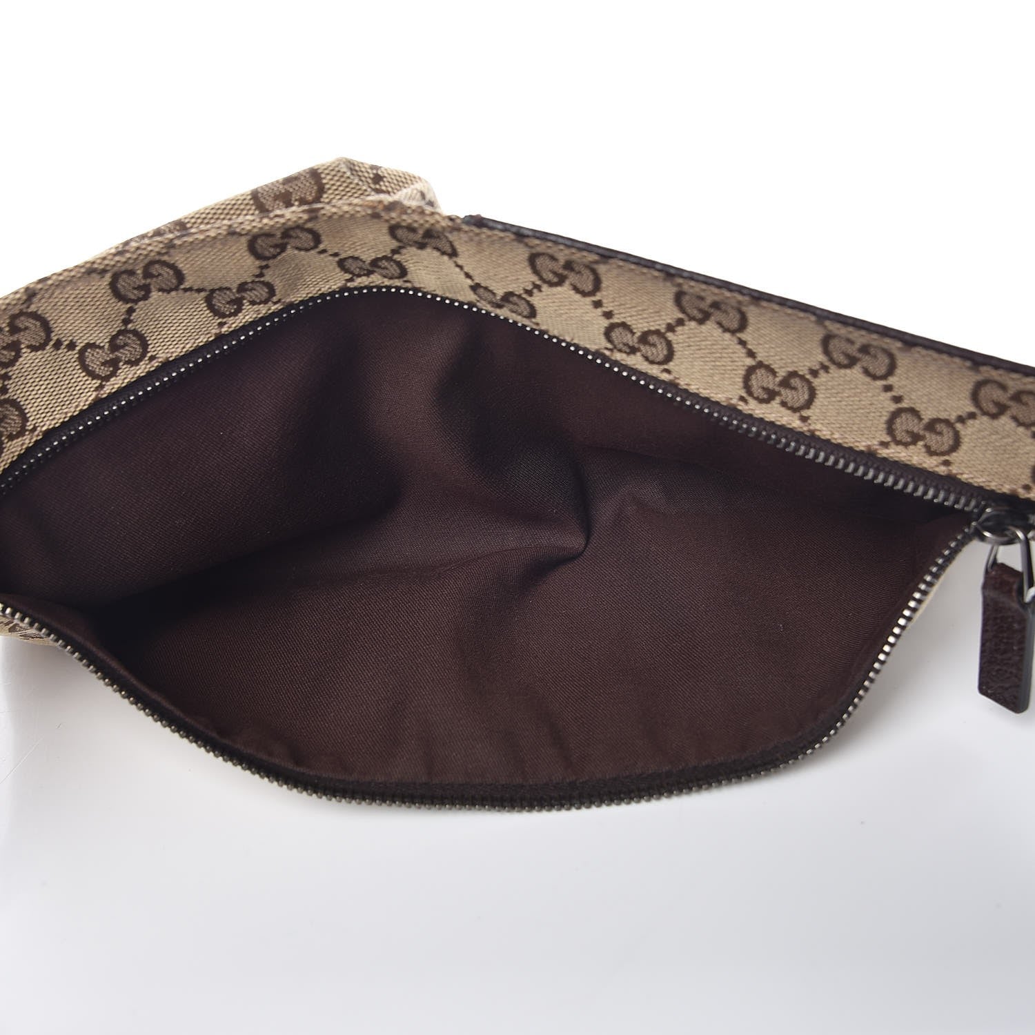 Gucci GG Monogram Double Pocket Belt Bag Dark Brown 5 of 8