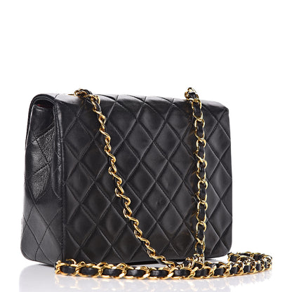 Chanel Lambskin Quilted Mini Square Flap Bag Black 3 of 13