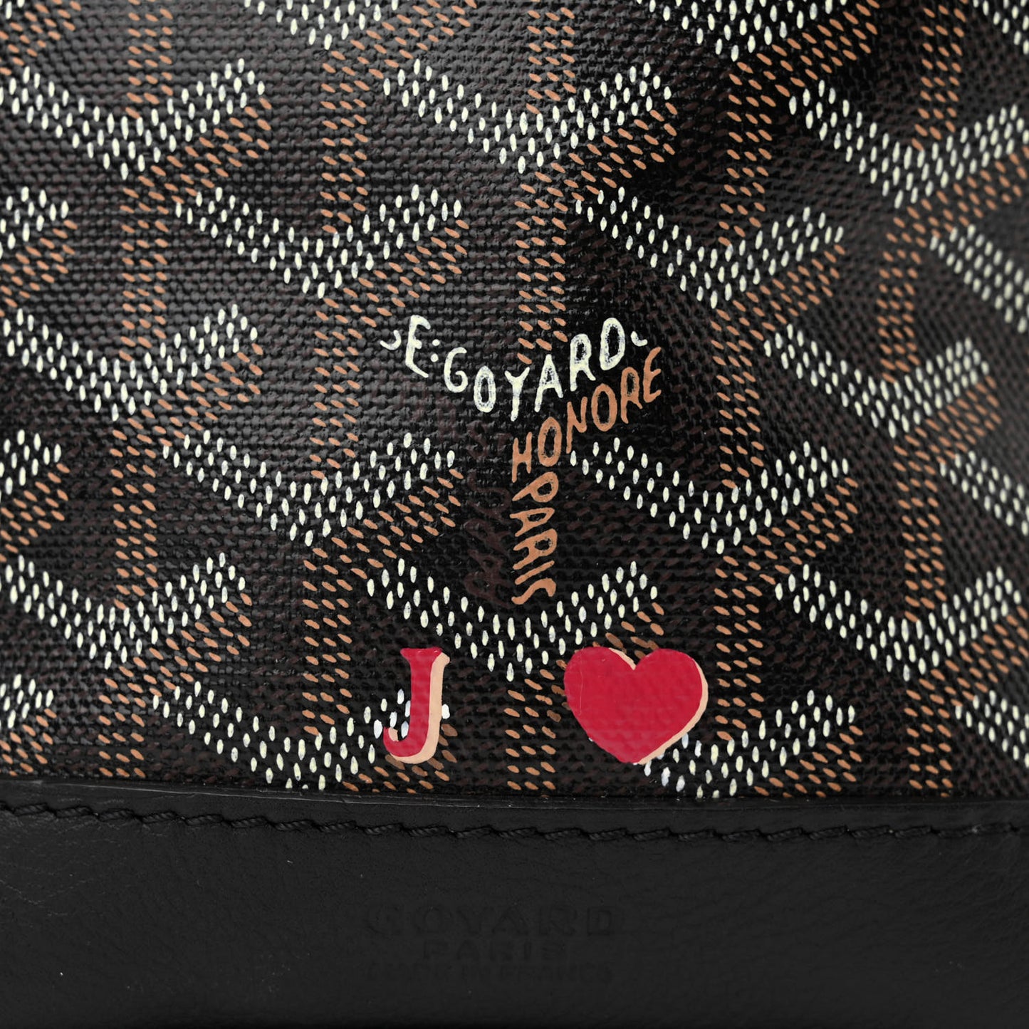 Goyardine Petit Flot Bucket Bag PM Black