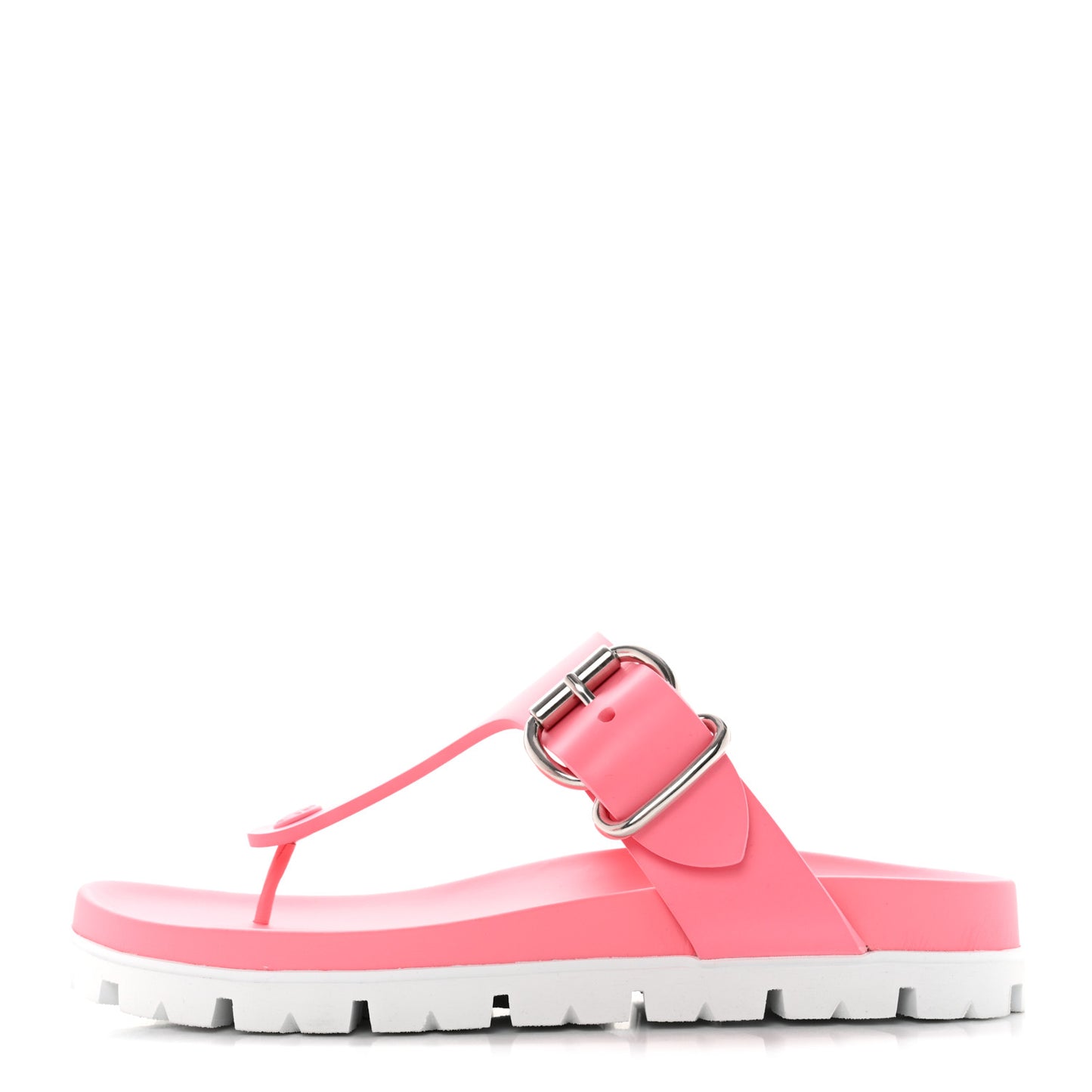 EVA Rubber Buckled Lug Sole 20mm Thong Sandals 40 Begonia