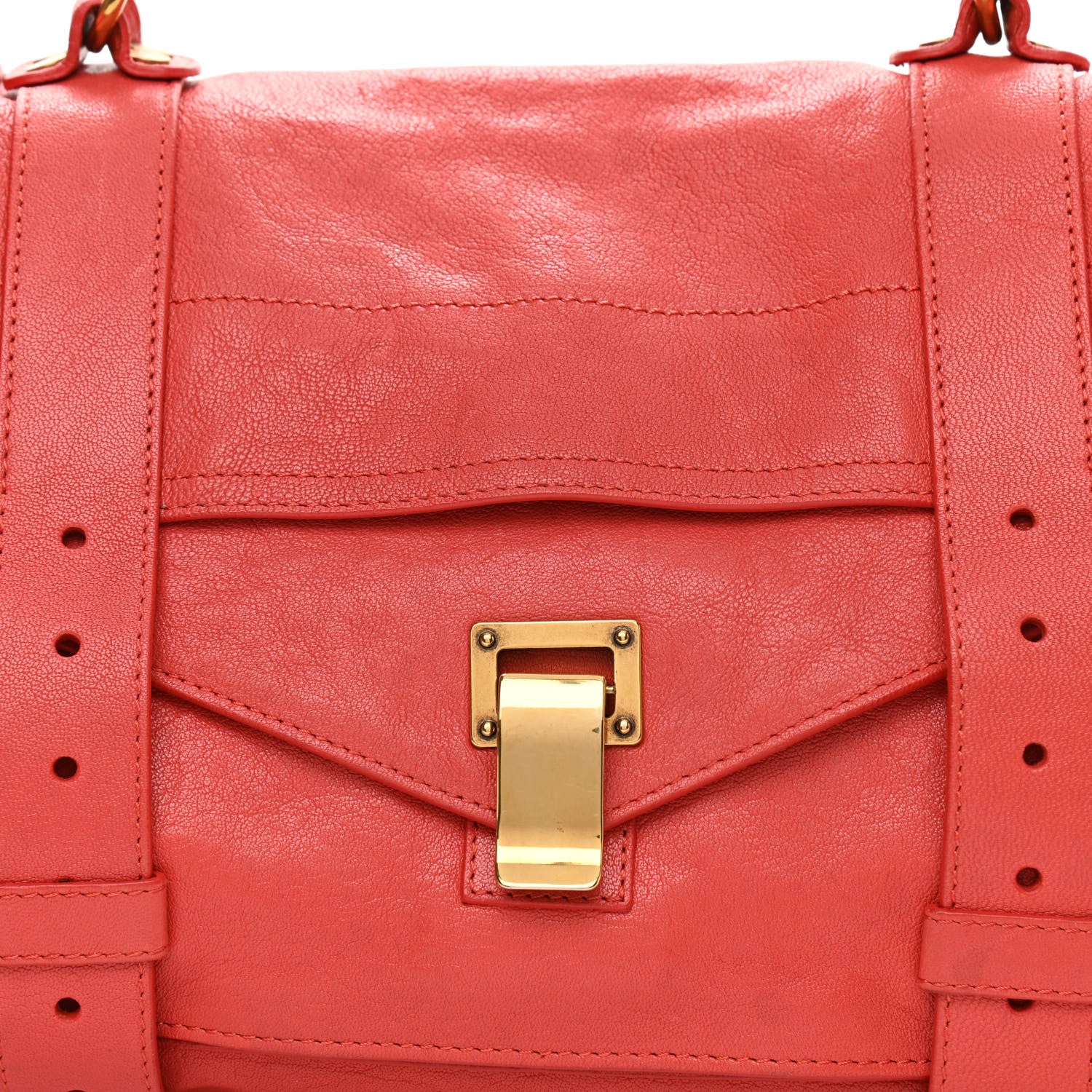 Proenza Schouler Lambskin Medium PS1 Satchel Deep Coral 9 of 12