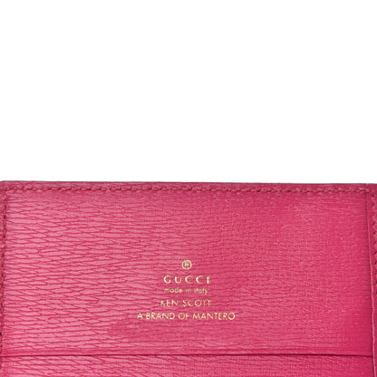 Gucci X KEN SCOTT Shangai Calfskin Pomponica Print Jackie 1961 Card Case Multicolor Fuxia Pompon 6 of 6