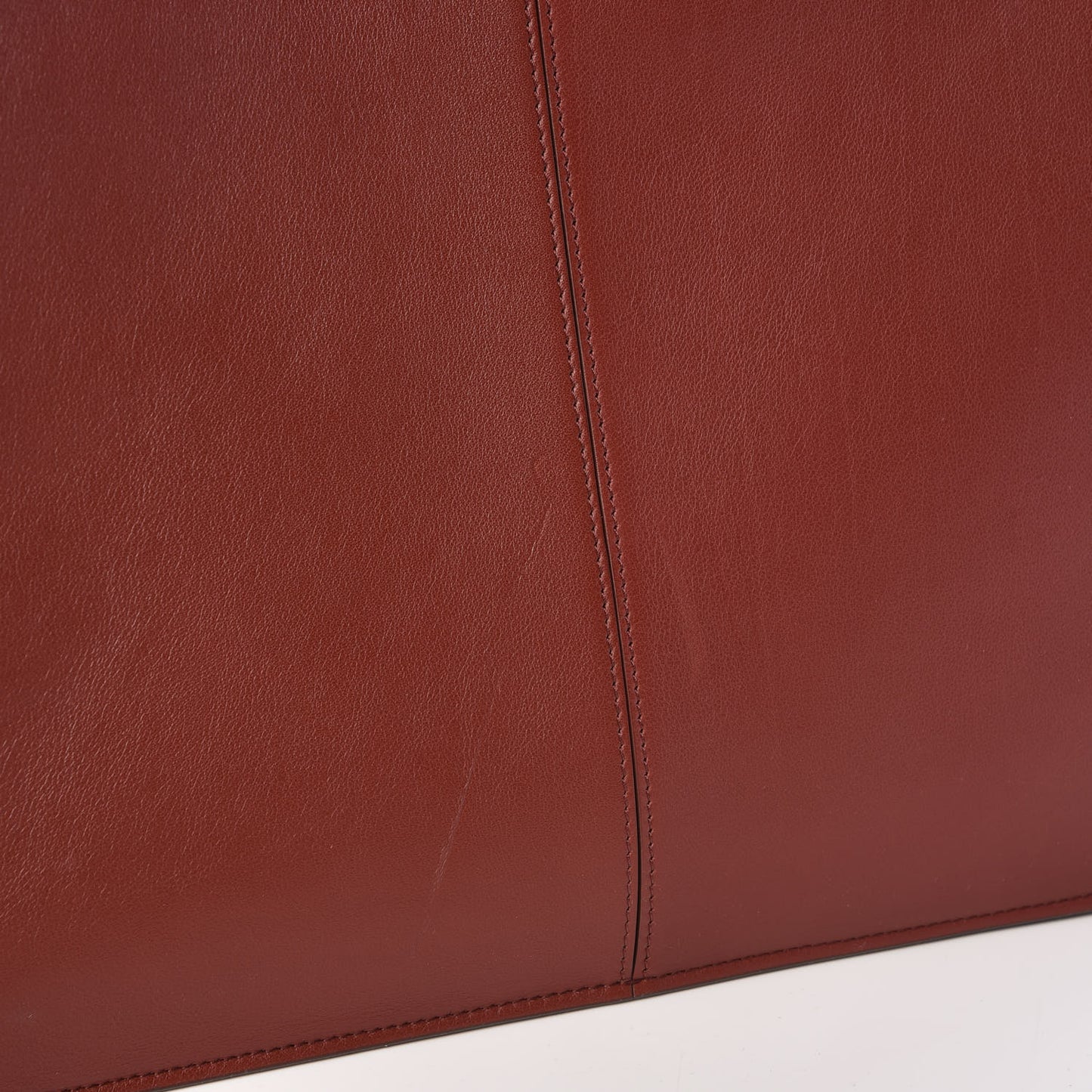 Calfskin Medium Tri-Fold Bag Red Wood